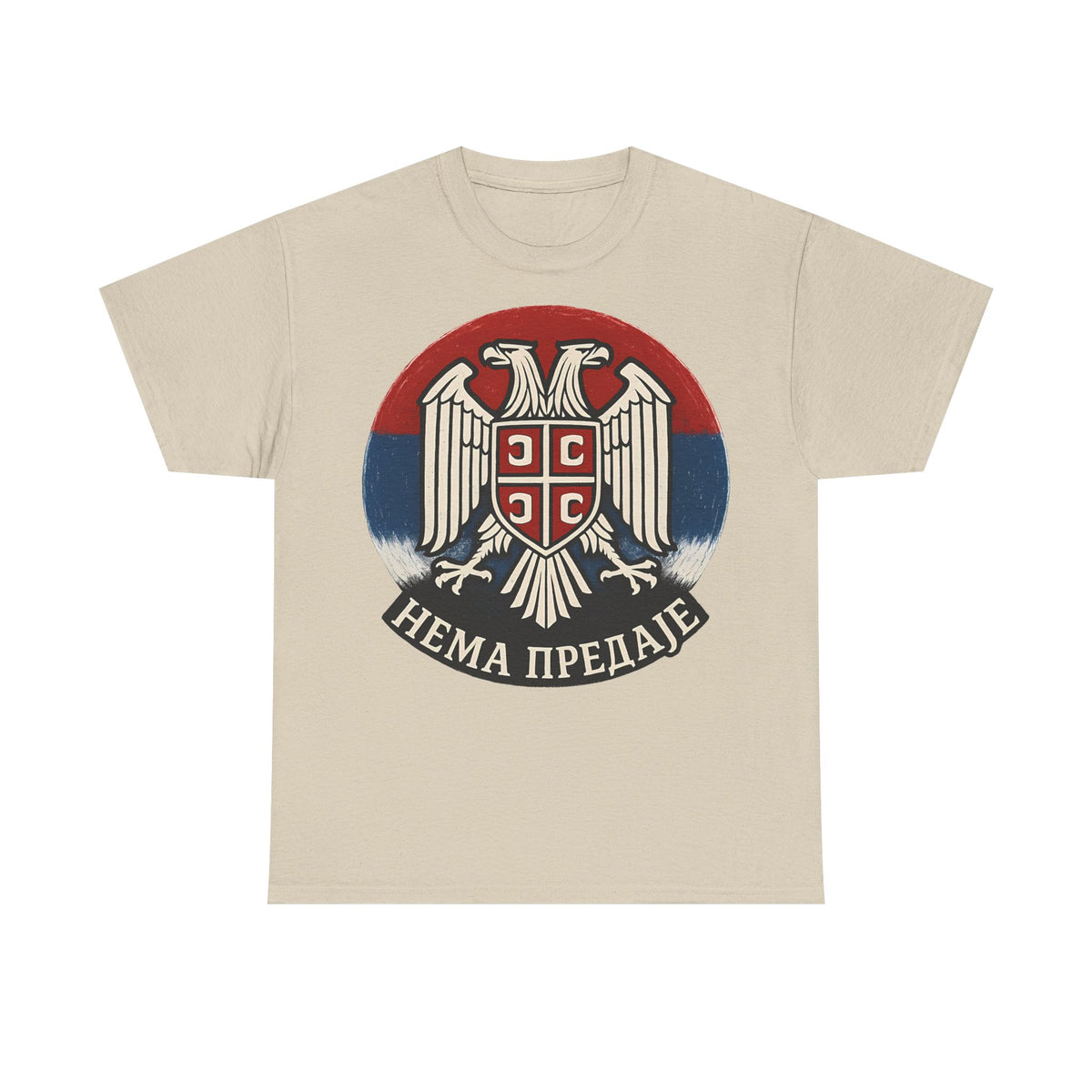 Serbia "Niemals Aufgeben" Adler Wappen - Unisex T-Shirt