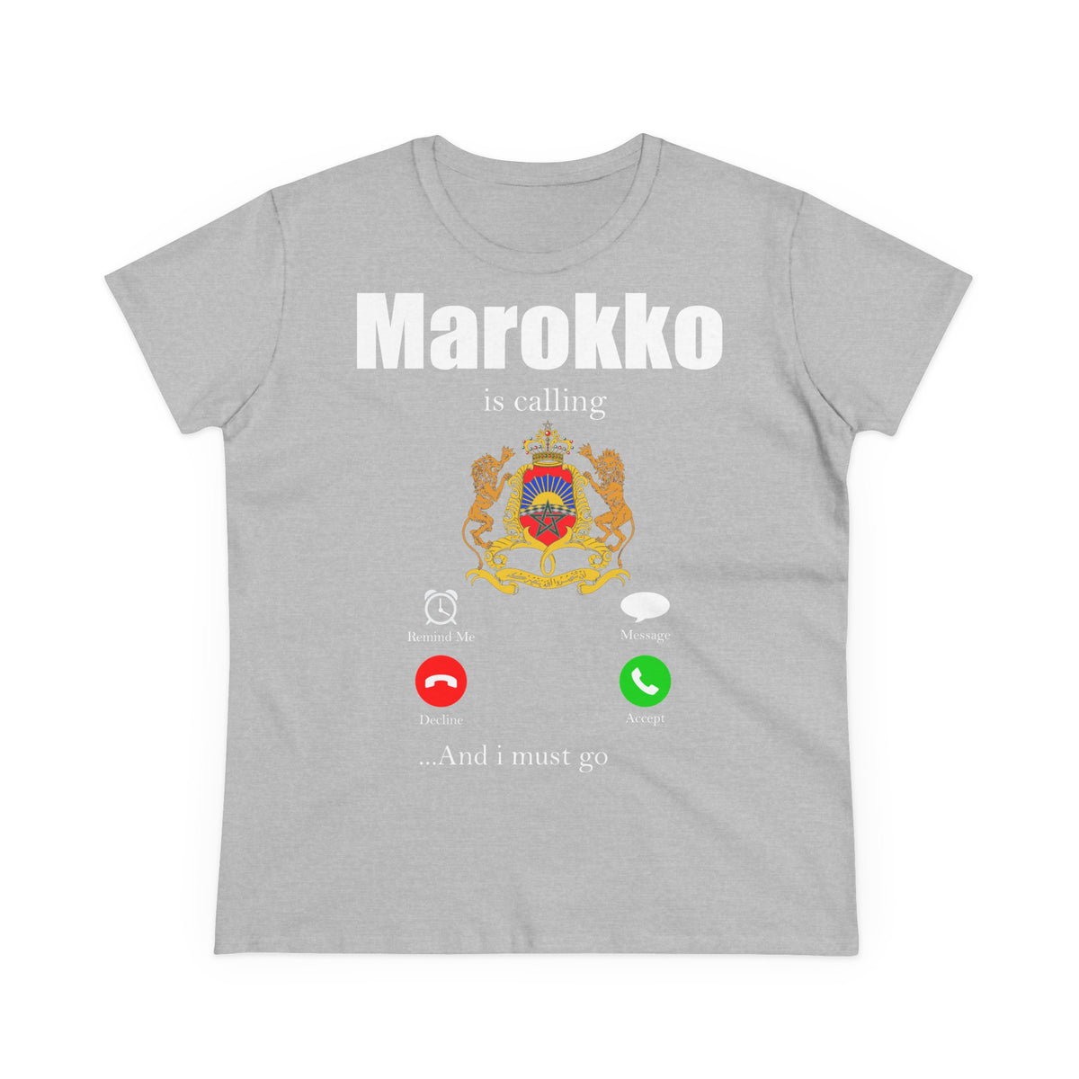 Escudo de Marruecos, bandera de Marruecos, orgullo, aficionada al fútbol y al deporte, idea de regalo - Camiseta para mujer
