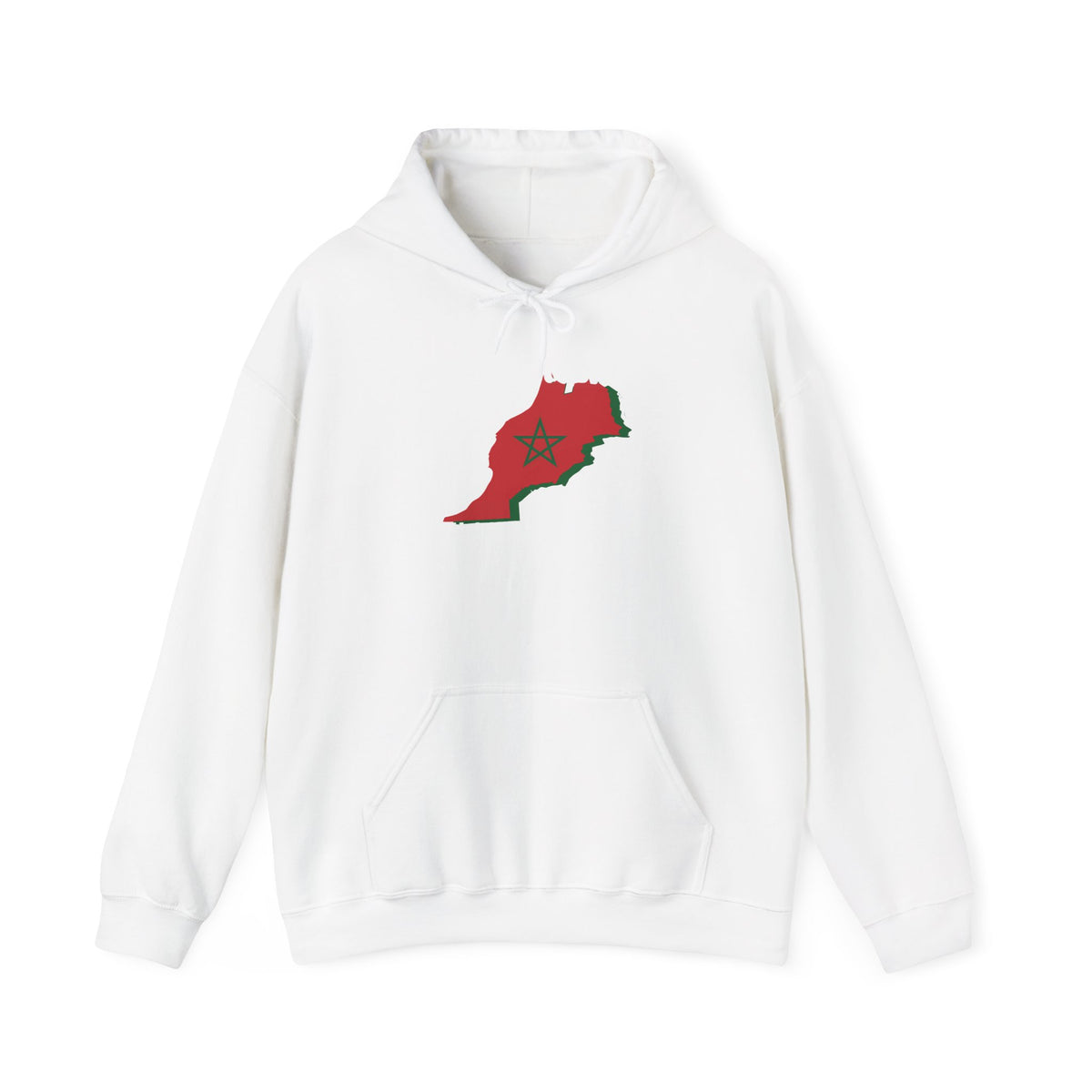 Stemma del Marocco Bandiera del Marocco Orgoglio Tifoso di calcio Sport Idea regalo - Felpa con cappuccio unisex