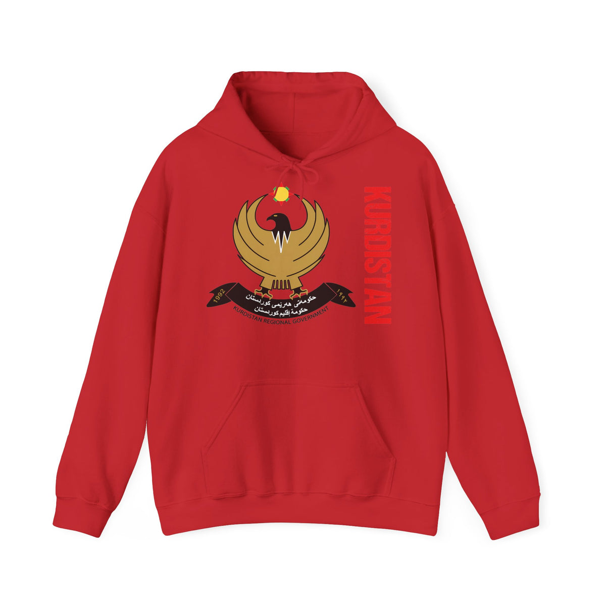 Kurdistan patria orgoglio stemma bandiera sport calcio regalo per tifosi - felpa con cappuccio unisex