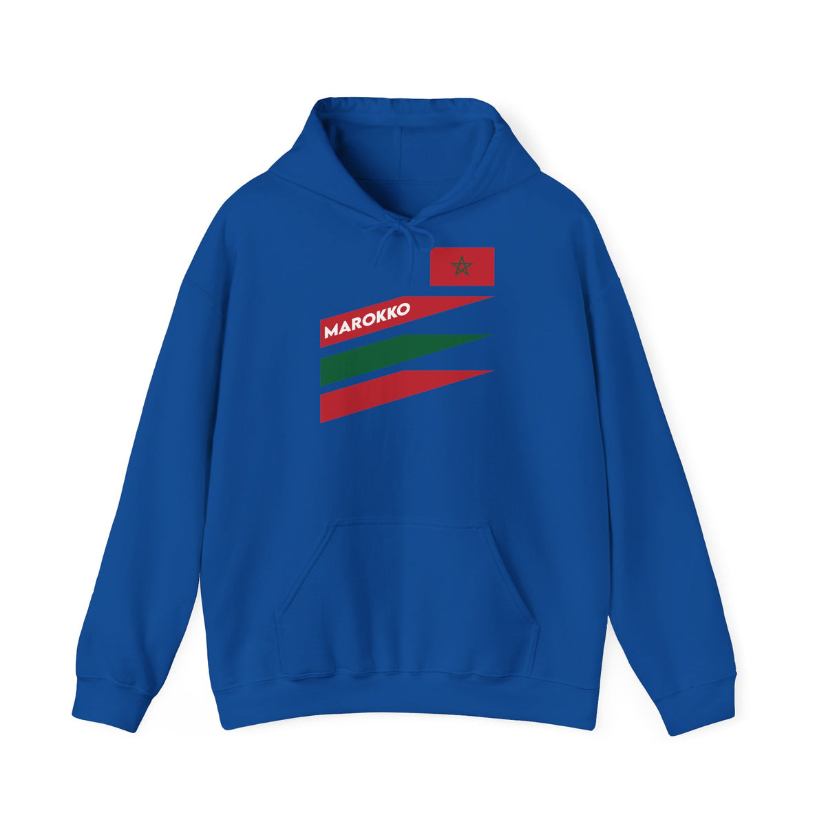 Stemma del Marocco Bandiera del Marocco Orgoglio Tifoso di calcio Sport Idea regalo - Felpa con cappuccio unisex