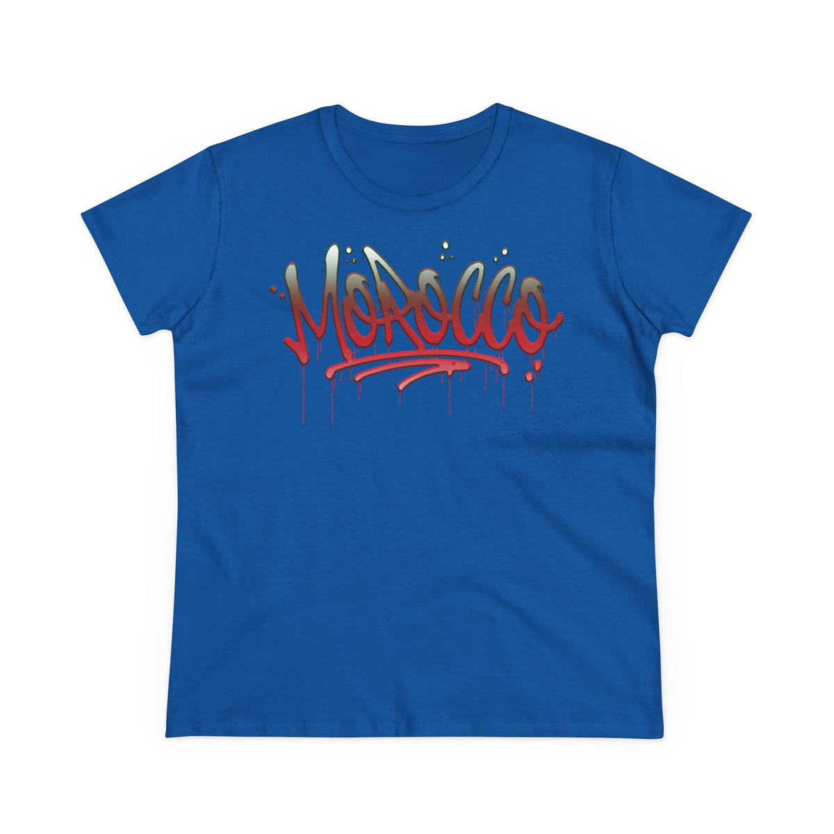 Escudo de Marruecos, bandera de Marruecos, orgullo, aficionada al fútbol y al deporte, idea de regalo - Camiseta para mujer