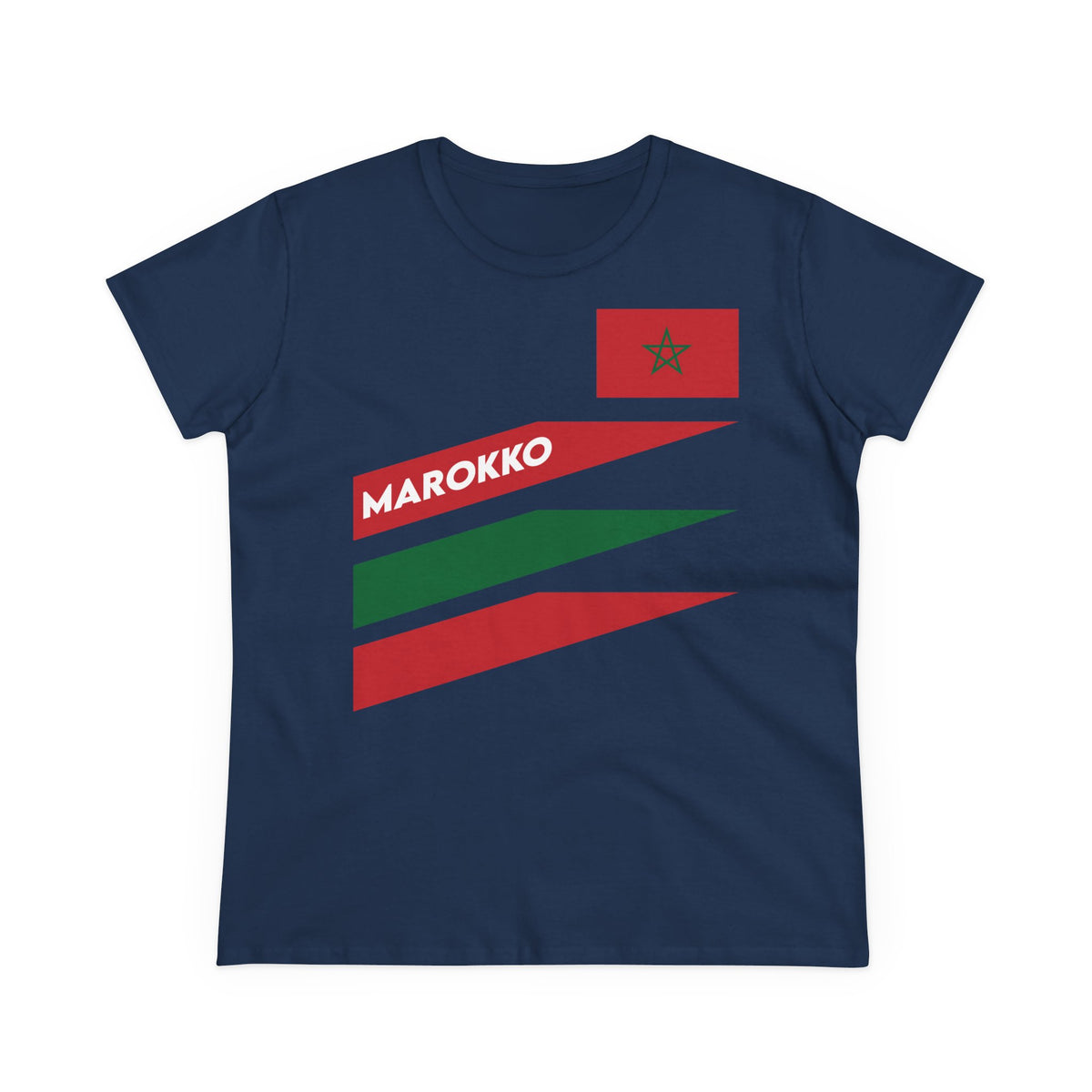 Escudo de Marruecos, bandera de Marruecos, orgullo, aficionada al fútbol y al deporte, idea de regalo - Camiseta para mujer
