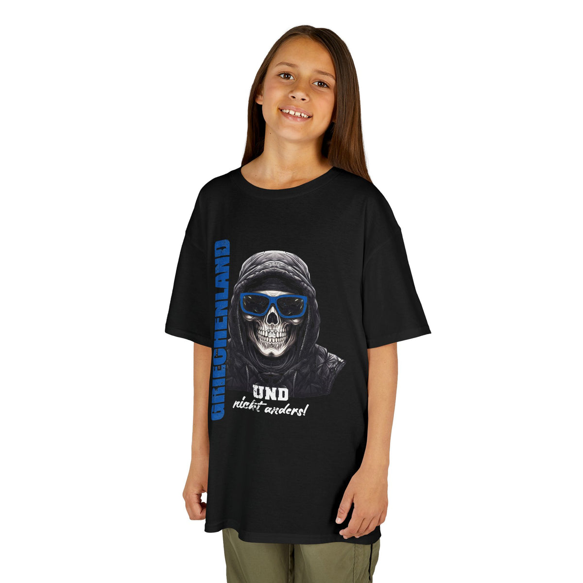 Greece Griechenland Flagge Wappen Heimat Fußball Sport Fan Geschenkidee - Für Kinder & Jugendliche Unisex T-Shirt