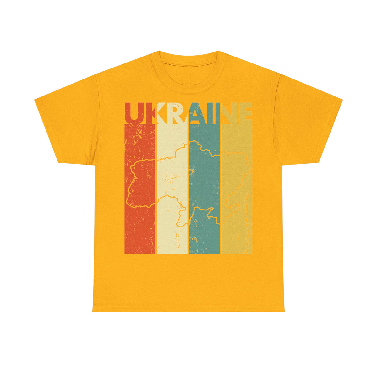 Bandera de Ucrania escudo idea de regalo afición al deporte moda vintage - Camiseta unisex
