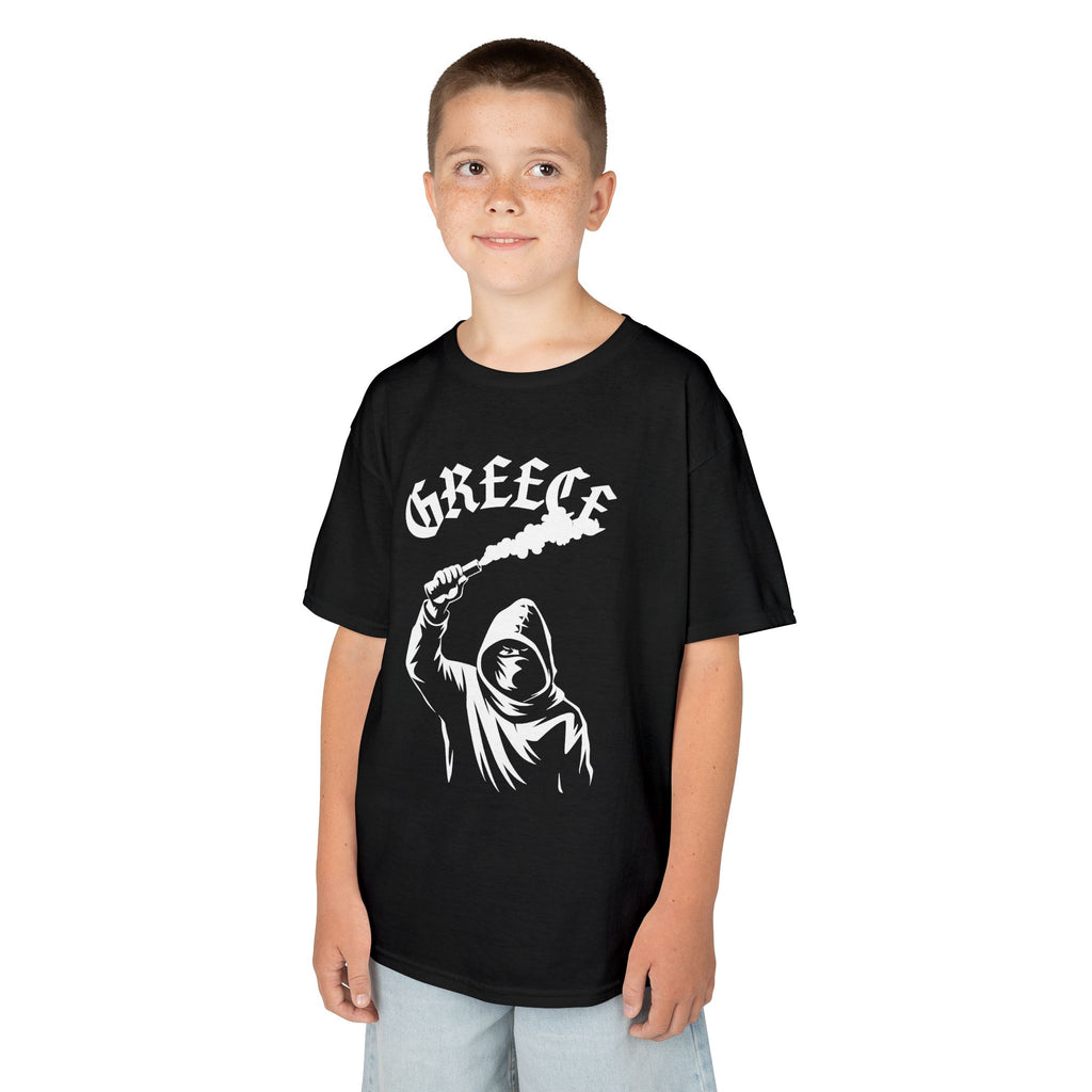 Greece Griechenland Hooligan Flagge Wappen Heimat Fußball Sport Fan Geschenkidee - Für Kinder & Jugendliche Unisex T-Shirt
