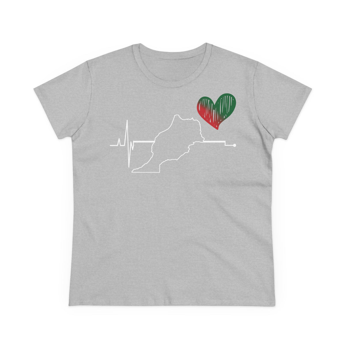 Escudo de Marruecos, bandera de Marruecos, orgullo, aficionada al fútbol y al deporte, idea de regalo - Camiseta para mujer