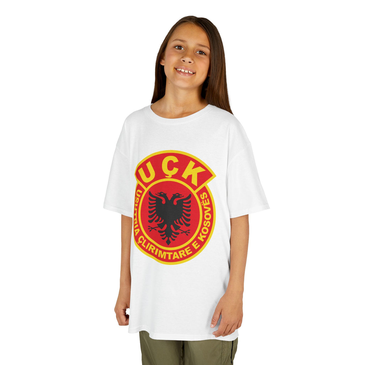 Albania Kosovo UCK Wappen Flagge Doppeladler - Unisex Kinder & Jugendliche T-Shirt