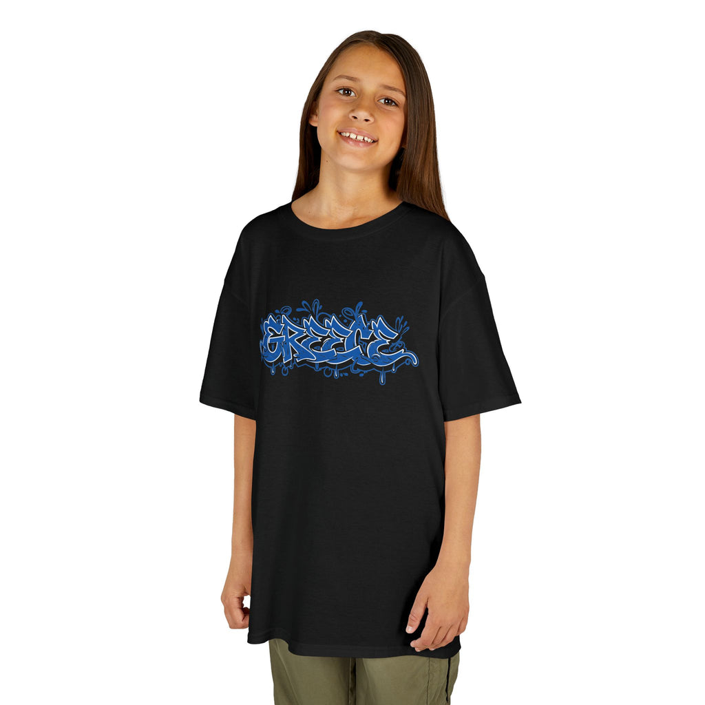 Greece Griechenland Flagge Wappen Heimat Fußball Sport Fan Geschenkidee - Für Kinder & Jugendliche Unisex T-Shirt