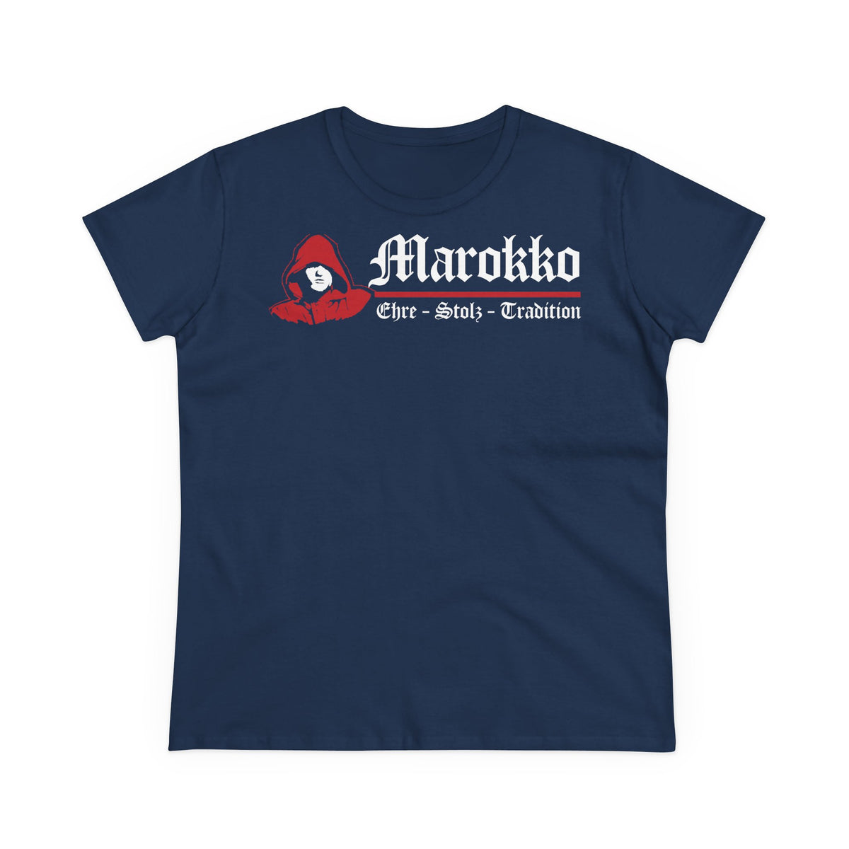 Escudo de Marruecos, bandera de Marruecos, orgullo, aficionada al fútbol y al deporte, idea de regalo - Camiseta para mujer