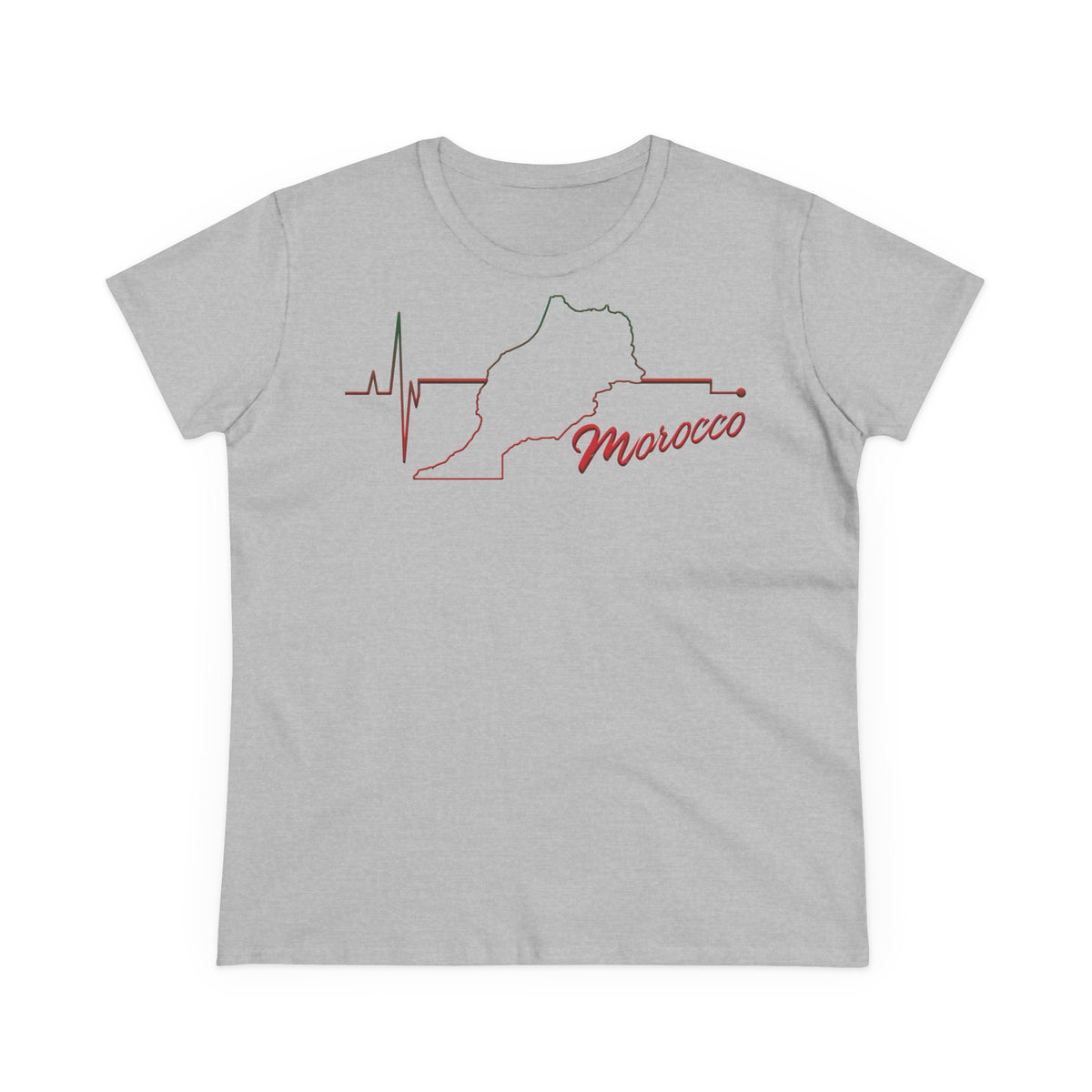 Escudo de Marruecos, bandera de Marruecos, orgullo, aficionada al fútbol y al deporte, idea de regalo - Camiseta para mujer