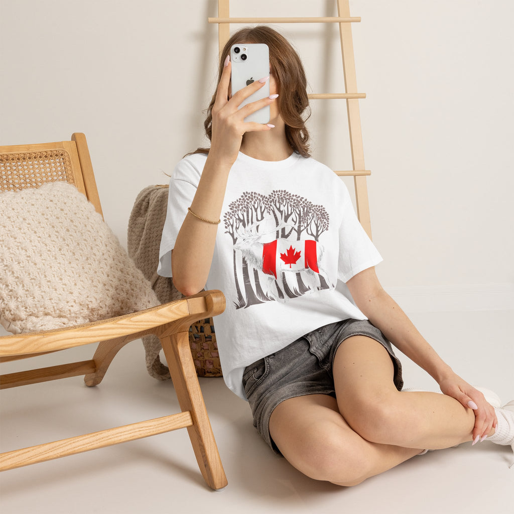 Canada Kanada Hooligan Wappen Flagge Fan Sport Fußball Geschenkidee - Unisey T-Shirt