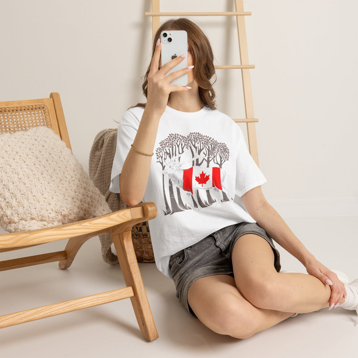 Canada Kanada Hooligan Wappen Flagge Fan Sport Fußball Geschenkidee - Unisey T-Shirt