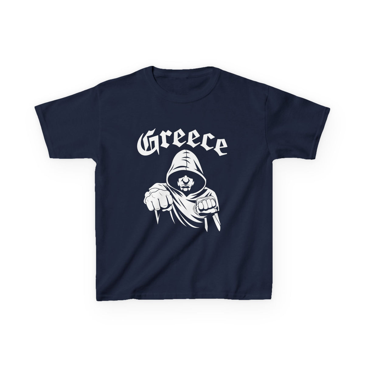 Greece Griechenland Hooligan Flagge Wappen Heimat Fußball Sport Fan Geschenkidee - Für Kinder & Jugendliche Unisex T-Shirt