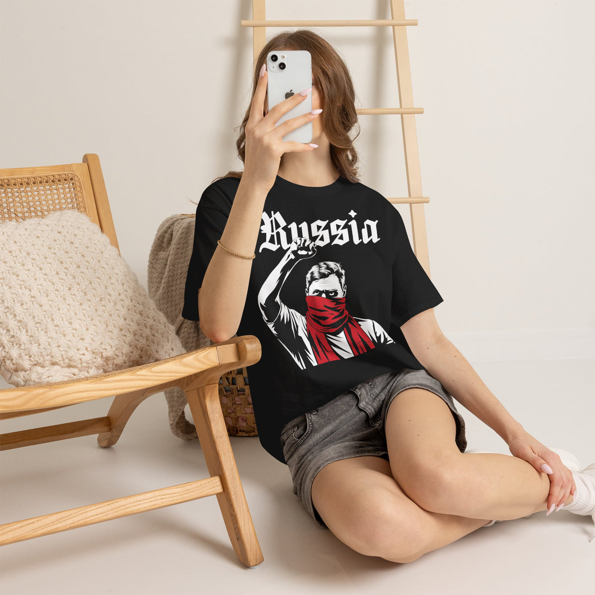 Russia Russland Hooligan Moscaw Adler Flagge Wappen Geschenk Sport Fan Fashion - Unisex T-Shirt