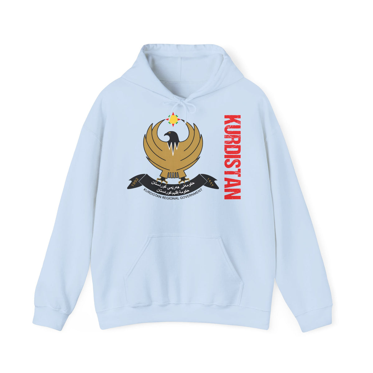 Kurdistan patria orgoglio stemma bandiera sport calcio regalo per tifosi - felpa con cappuccio unisex