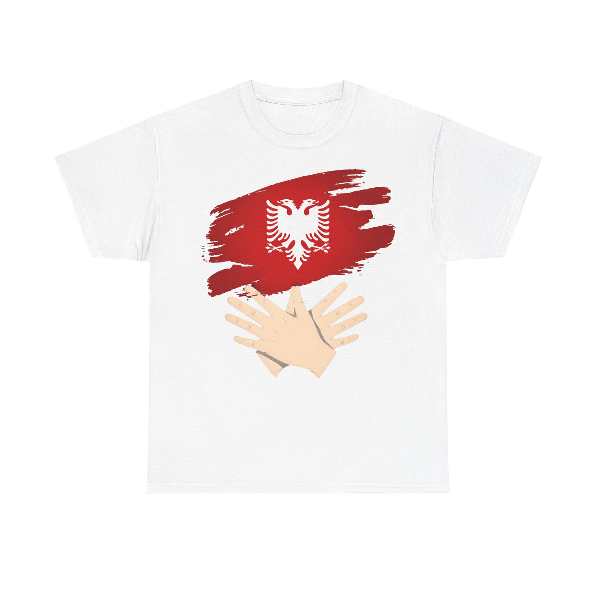 Albania Handmove Flagge Adler Geschenkidee - Unisex T-Shirt