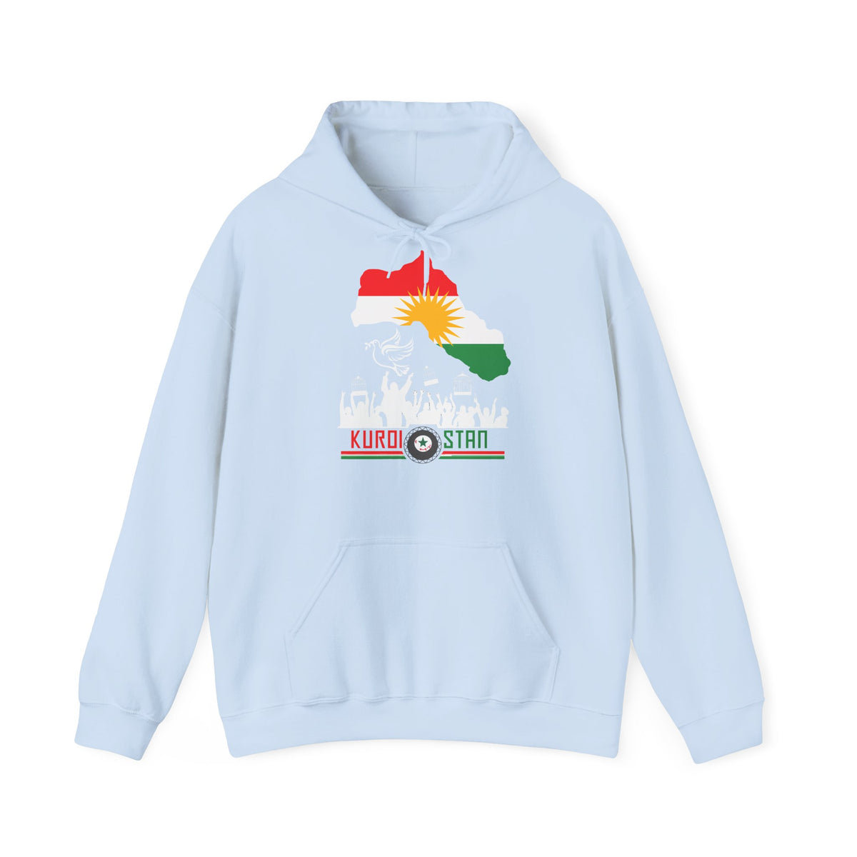 Kurdistan patria orgoglio stemma bandiera sport calcio regalo per tifosi - felpa con cappuccio unisex