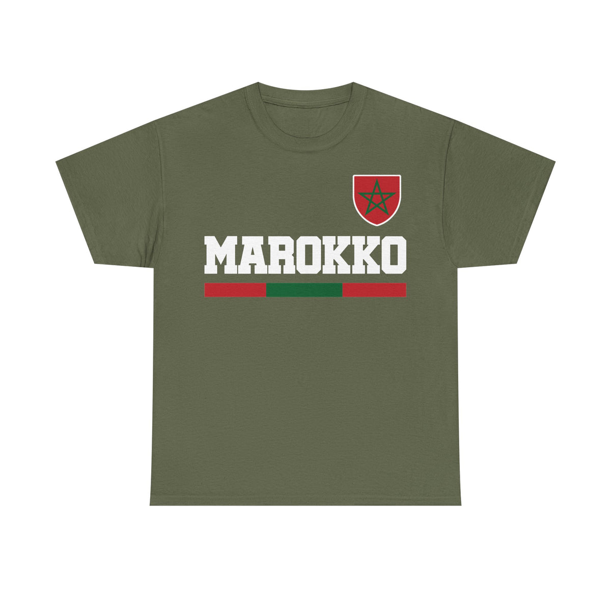 Marruecos Escudo Morocco Bandera Orgullo Fútbol Fan Deporte FIdea de regalo - Camiseta unisex