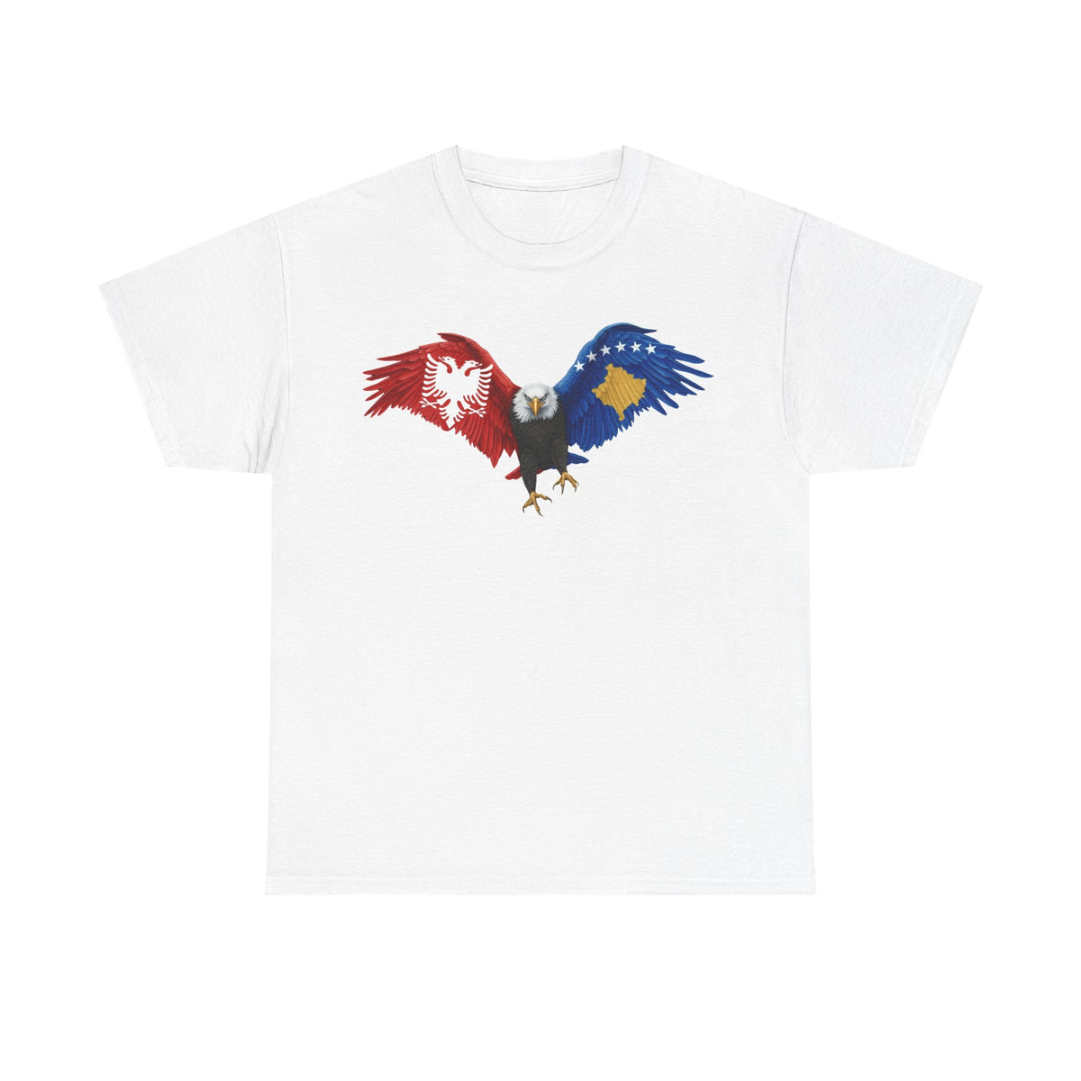 Albania Kosovo águila bandera orgullo arte - Camiseta unisex