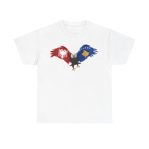 Albania Kosovo águila bandera orgullo arte - Camiseta unisex