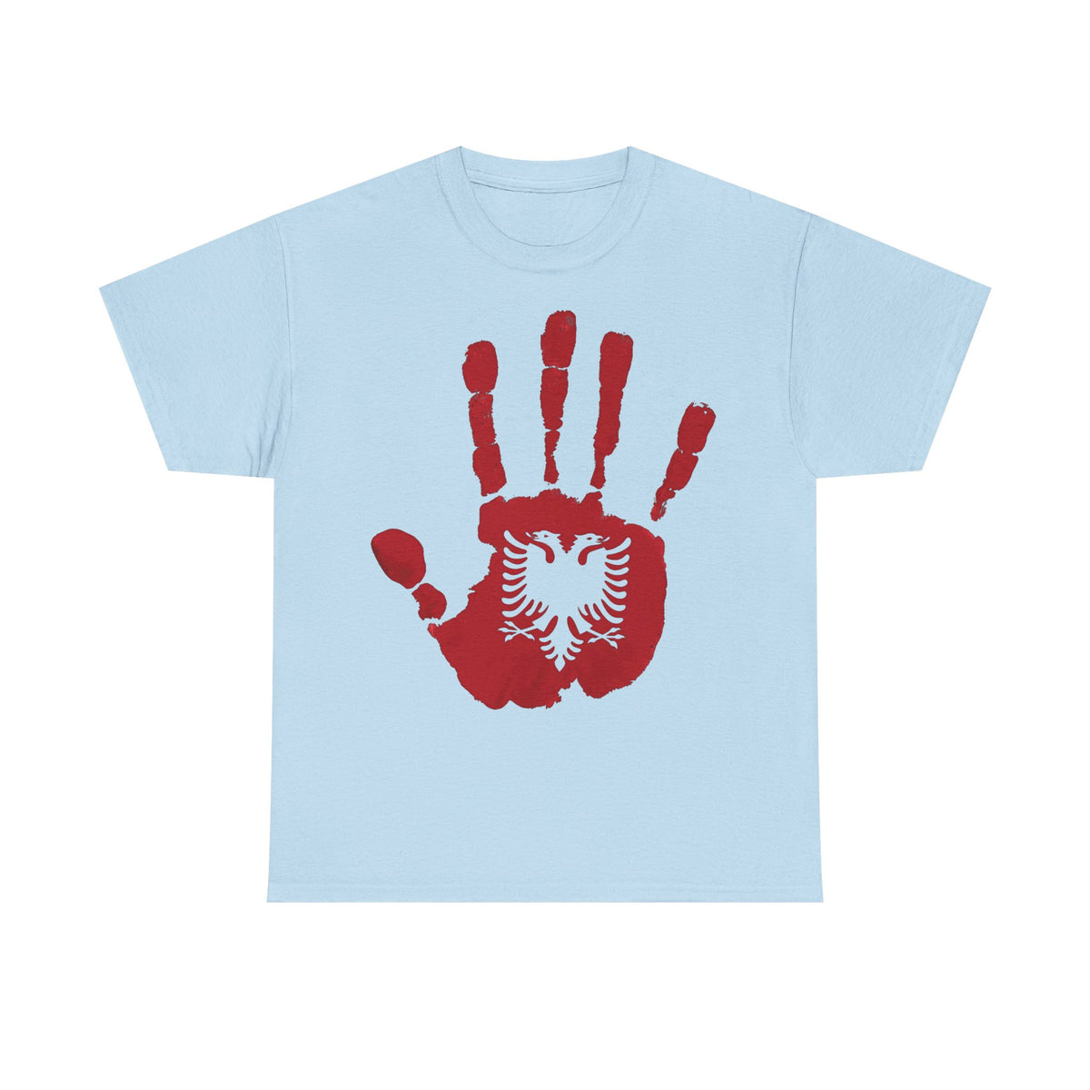 Albania huella de mano - ADN identidad bandera orgullo - Camiseta unisex