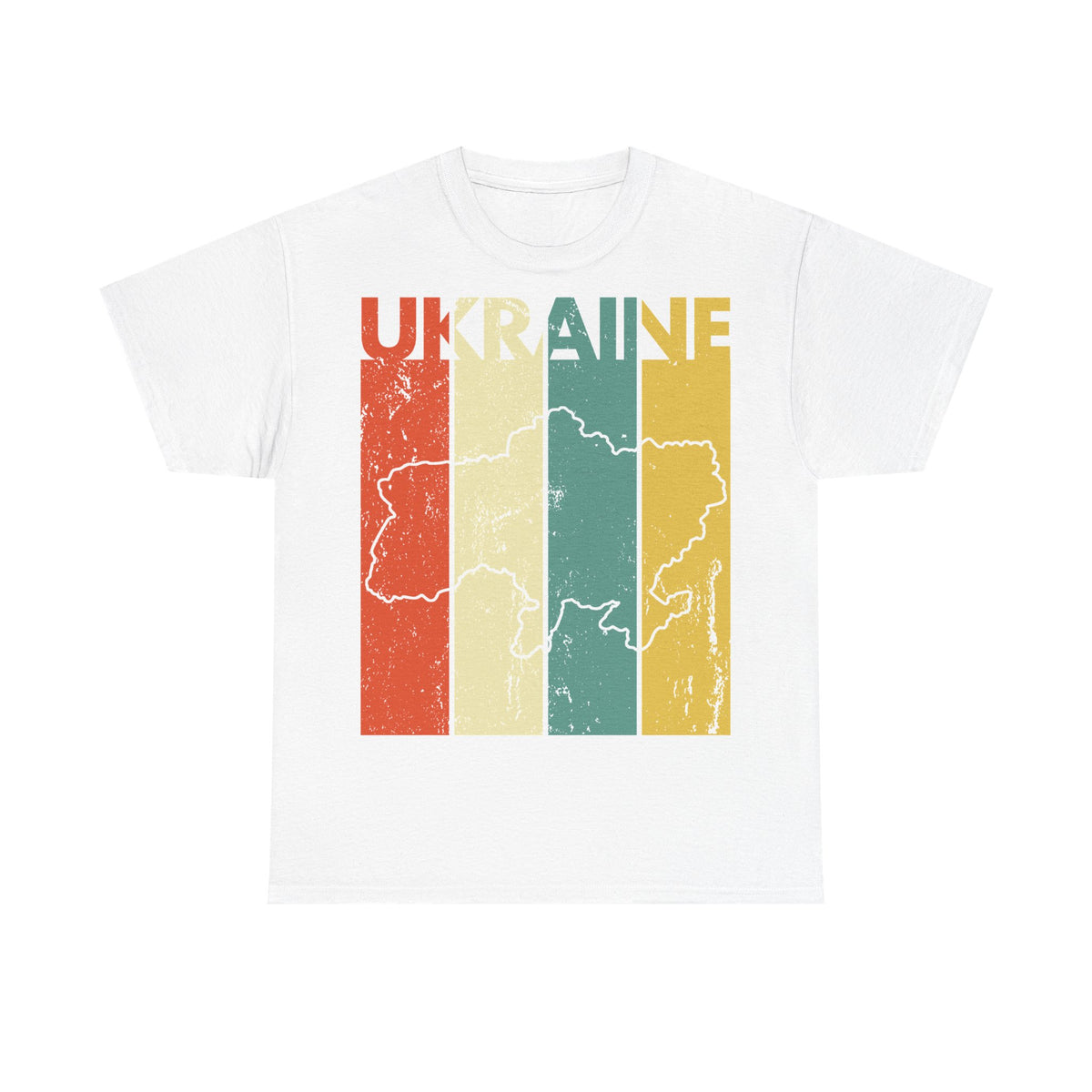 Bandera de Ucrania escudo idea de regalo afición al deporte moda vintage - Camiseta unisex