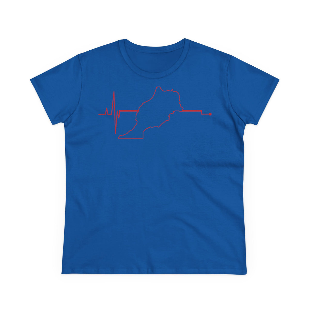 Escudo de Marruecos, bandera de Marruecos, orgullo, aficionada al fútbol y al deporte, idea de regalo - Camiseta para mujer