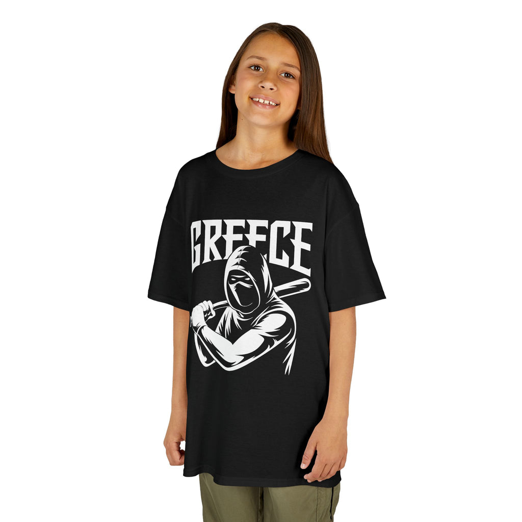Greece Griechenland Hooligan Flagge Wappen Heimat Fußball Sport Fan Geschenkidee - Für Kinder & Jugendliche Unisex T-Shirt