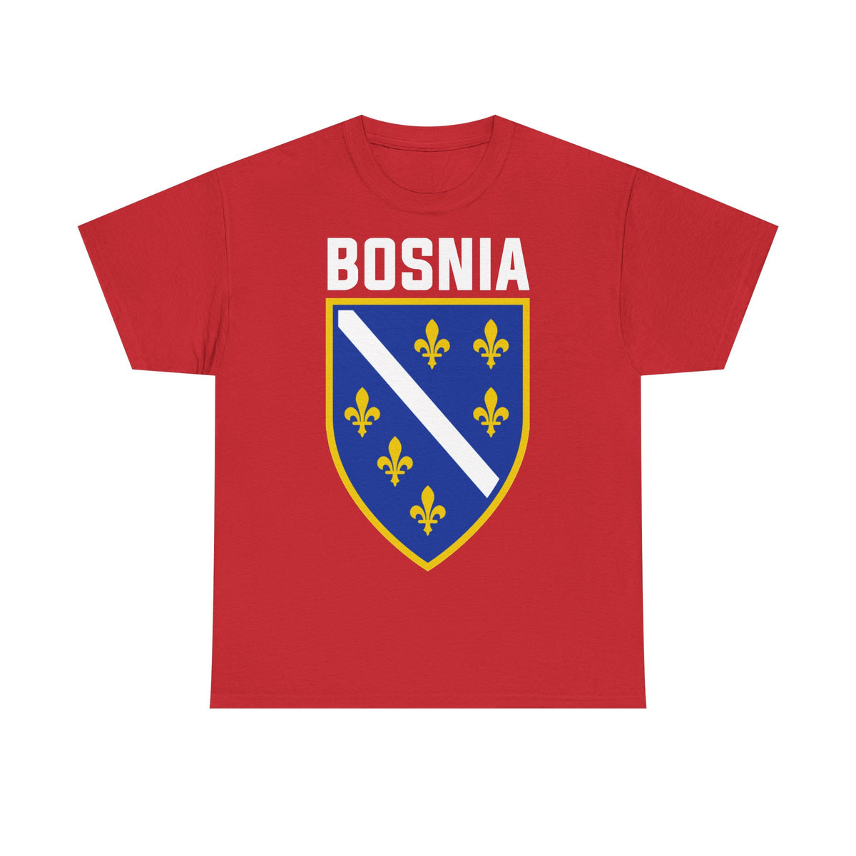 Bosnia Edel Wappen Flagge Stolz  Fußball fan Geschenkidee - Unisex T-Shirt
