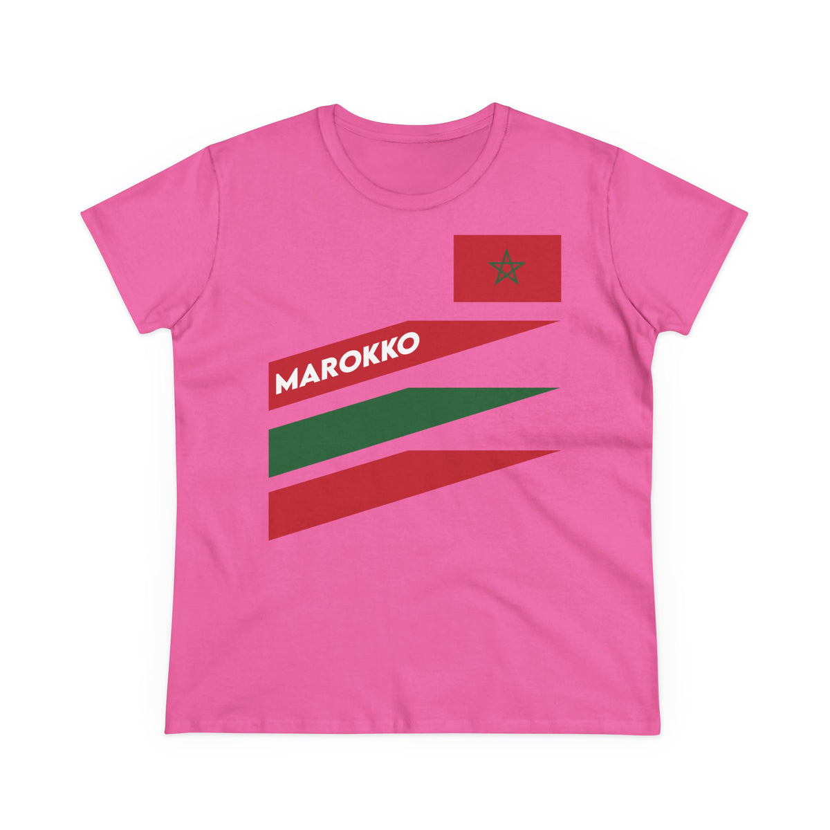 Escudo de Marruecos, bandera de Marruecos, orgullo, aficionada al fútbol y al deporte, idea de regalo - Camiseta para mujer