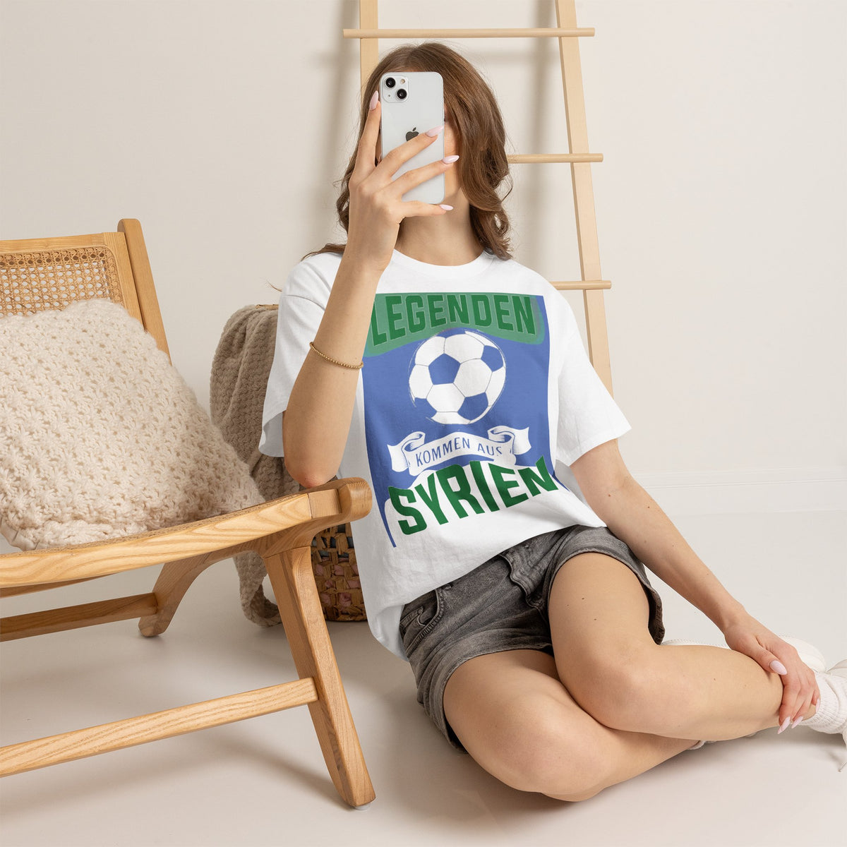 Syria Syrien Wappen Flagge Heimat Sport Fan Geschenkidee - Unisex T-Shirt