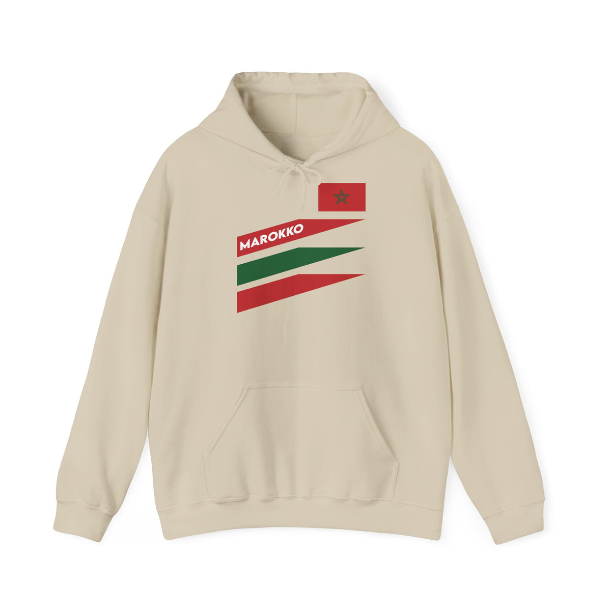 Stemma del Marocco Bandiera del Marocco Orgoglio Tifoso di calcio Sport Idea regalo - Felpa con cappuccio unisex