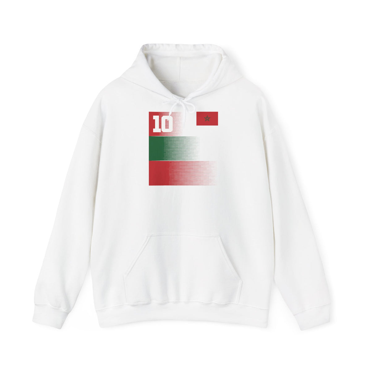 Stemma del Marocco Bandiera del Marocco Orgoglio Tifoso di calcio Sport Idea regalo - Felpa con cappuccio unisex
