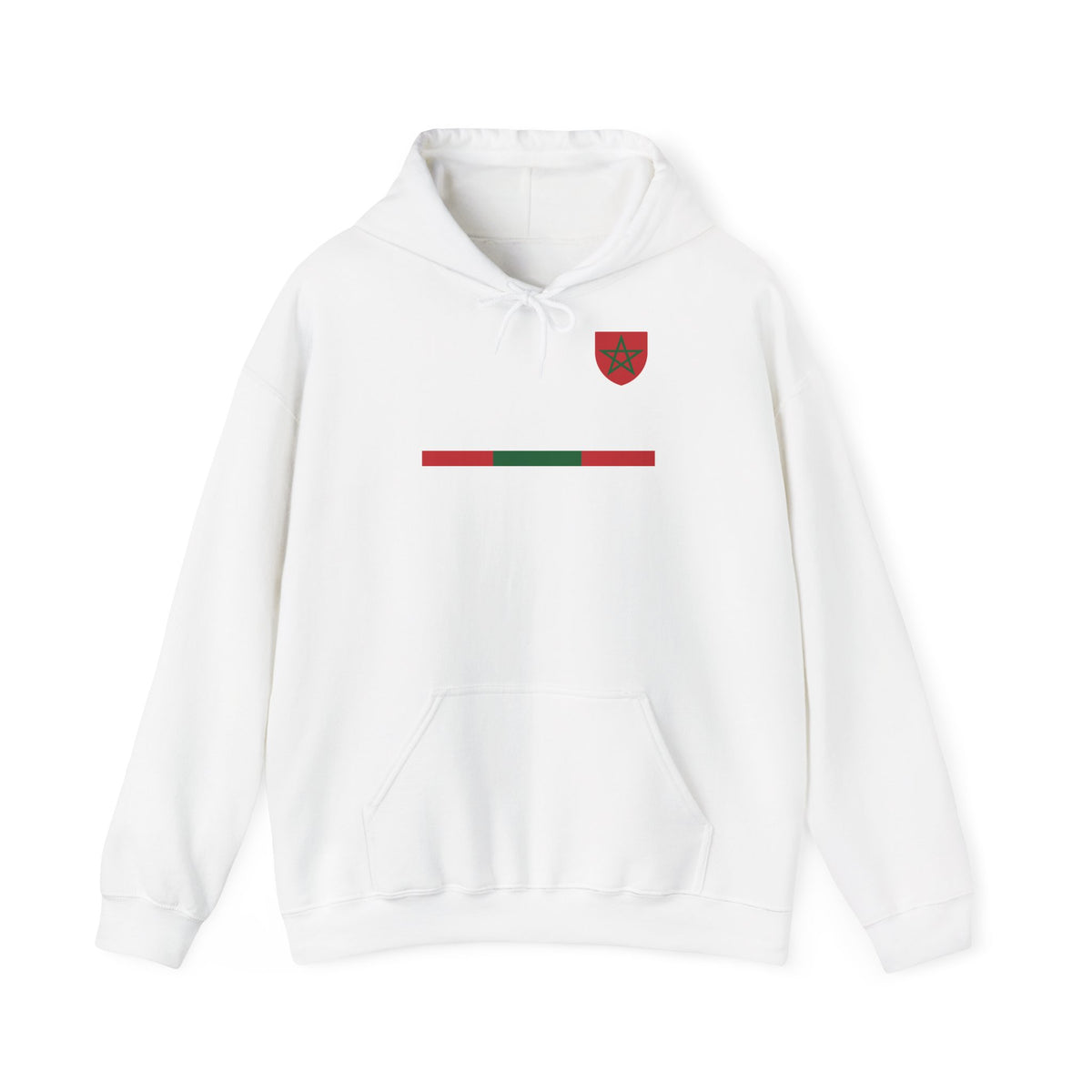 Stemma del Marocco Bandiera del Marocco Orgoglio Tifoso di calcio Sport Idea regalo - Felpa con cappuccio unisex