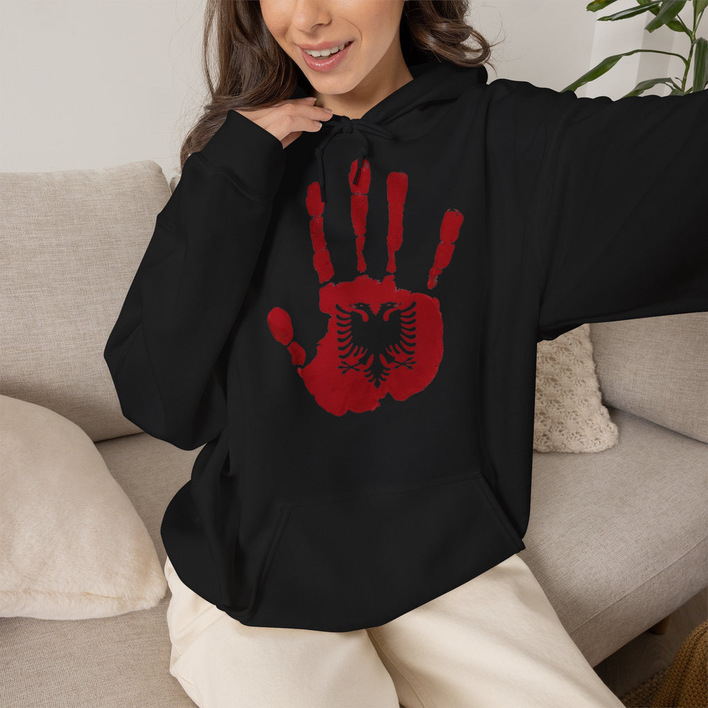 Albania DNA Handabdruck Flagge Adler - Unisex Hoodie
