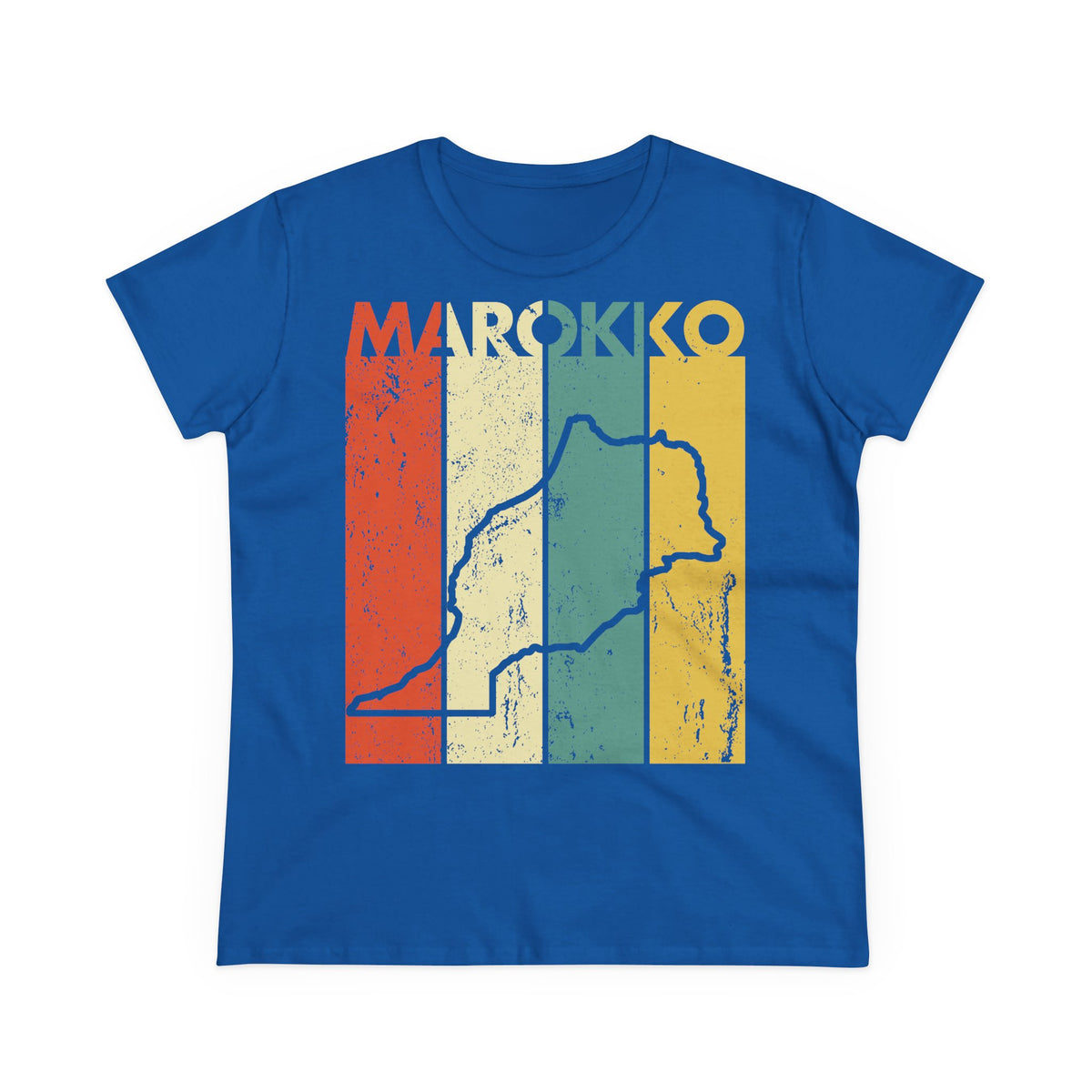 Escudo de Marruecos, bandera de Marruecos, orgullo, aficionada al fútbol y al deporte, idea de regalo - Camiseta para mujer