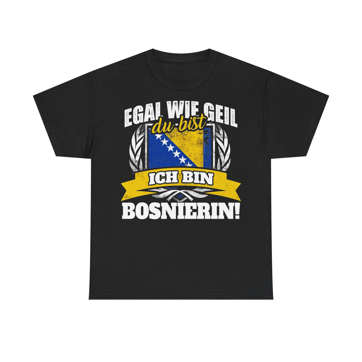 Bosnia Wappen Flagge Stolz Heimat Fußball fan Geschenkidee - Unisex T-Shirt