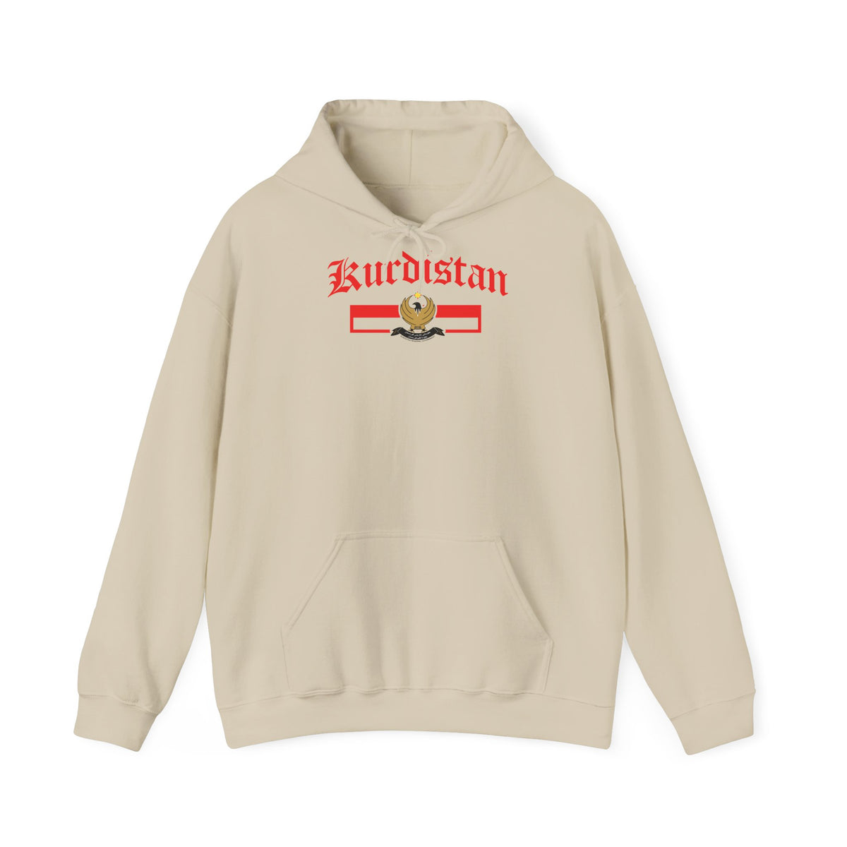 Kurdistan patria orgoglio stemma bandiera sport calcio regalo per tifosi - felpa con cappuccio unisex