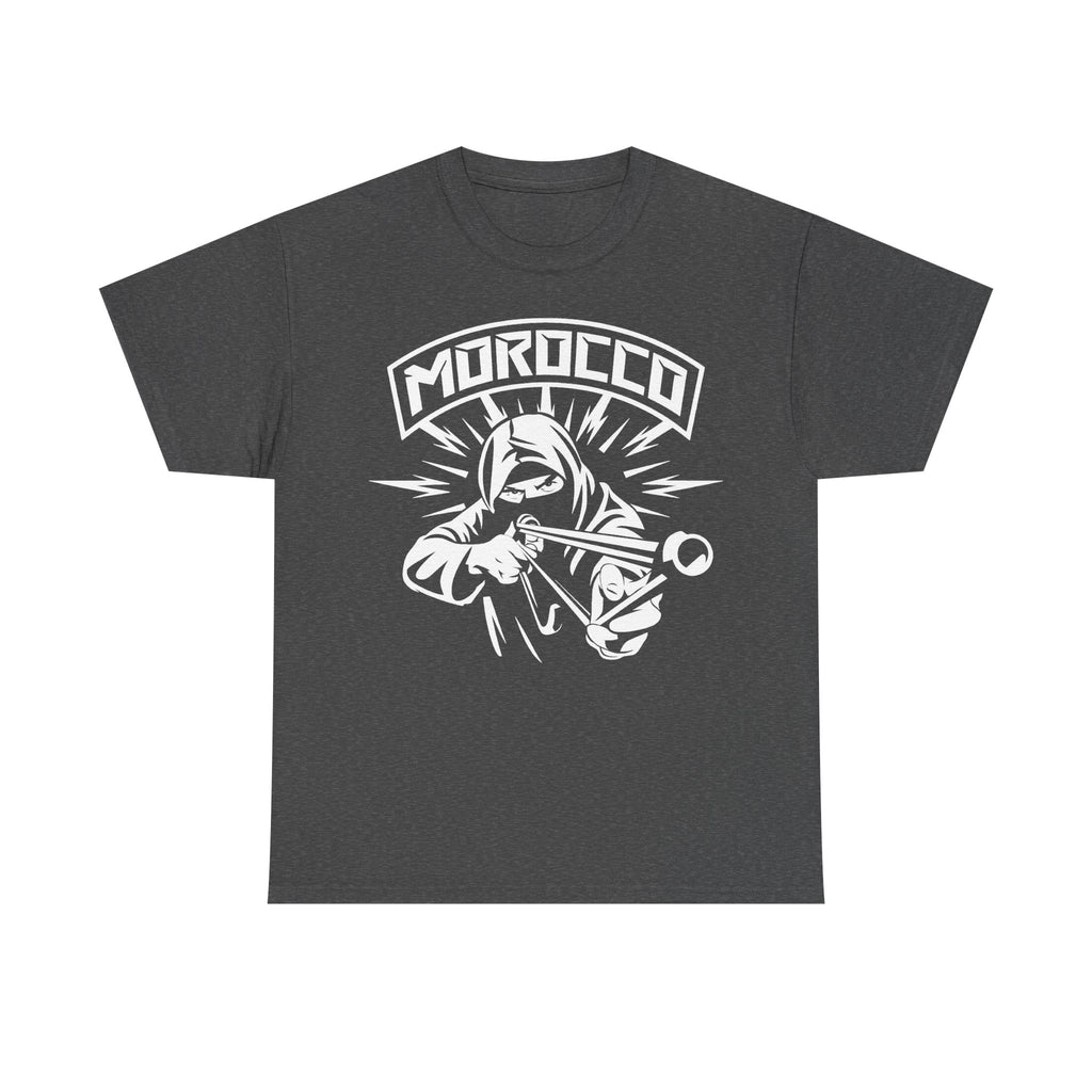 Marokko Hooligan Wappen Morocco Flagge Fußball Fan Sport FGeschenkidee - Unisex T-Shirt