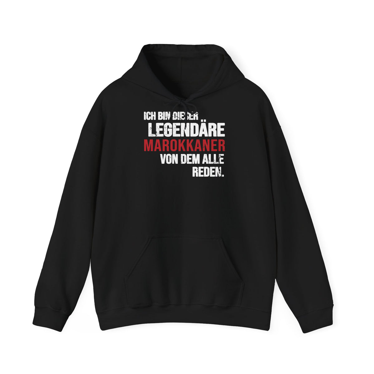 Stemma del Marocco Bandiera del Marocco Orgoglio Tifoso di calcio Sport Idea regalo - Felpa con cappuccio unisex