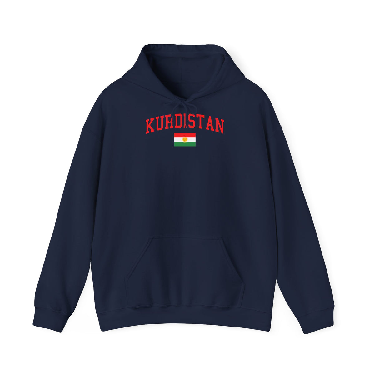 Kurdistan patria orgoglio stemma bandiera sport calcio regalo per tifosi - felpa con cappuccio unisex