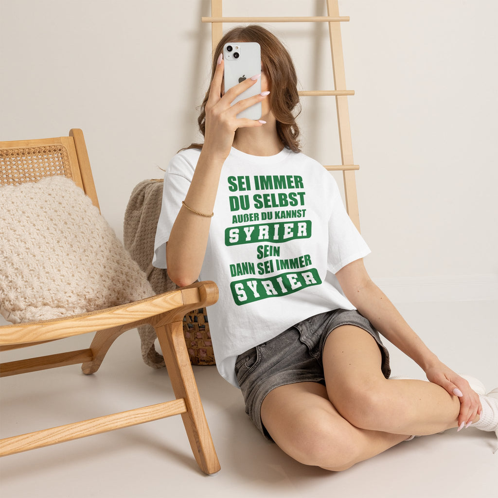 Syria Syrien Wappen Flagge Heimat Sport Fan Geschenkidee - Unisex T-Shirt