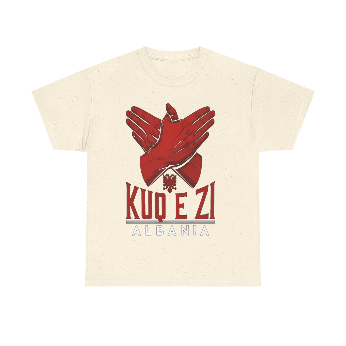 Albania 'KUQ E Zi' Águila Roja Bandera Patria Escudo - Camiseta unisex