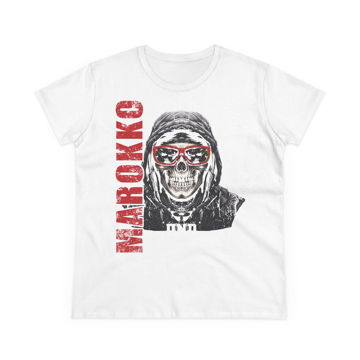 Escudo de Marruecos, bandera de Marruecos, orgullo, aficionada al fútbol y al deporte, idea de regalo - Camiseta para mujer