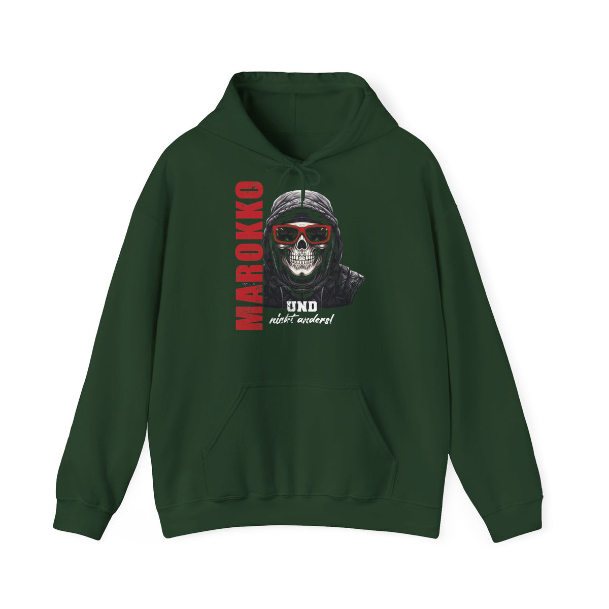 Stemma del Marocco Bandiera del Marocco Orgoglio Tifoso di calcio Sport Idea regalo - Felpa con cappuccio unisex