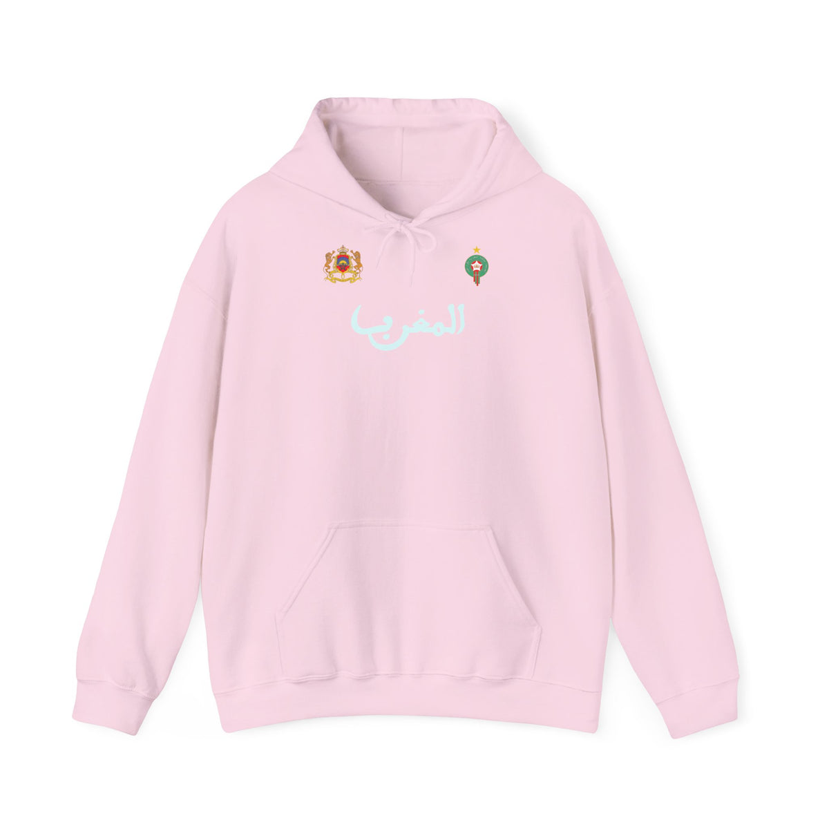 Stemma del Marocco Bandiera del Marocco Orgoglio Tifoso di calcio Sport Idea regalo - Felpa con cappuccio unisex