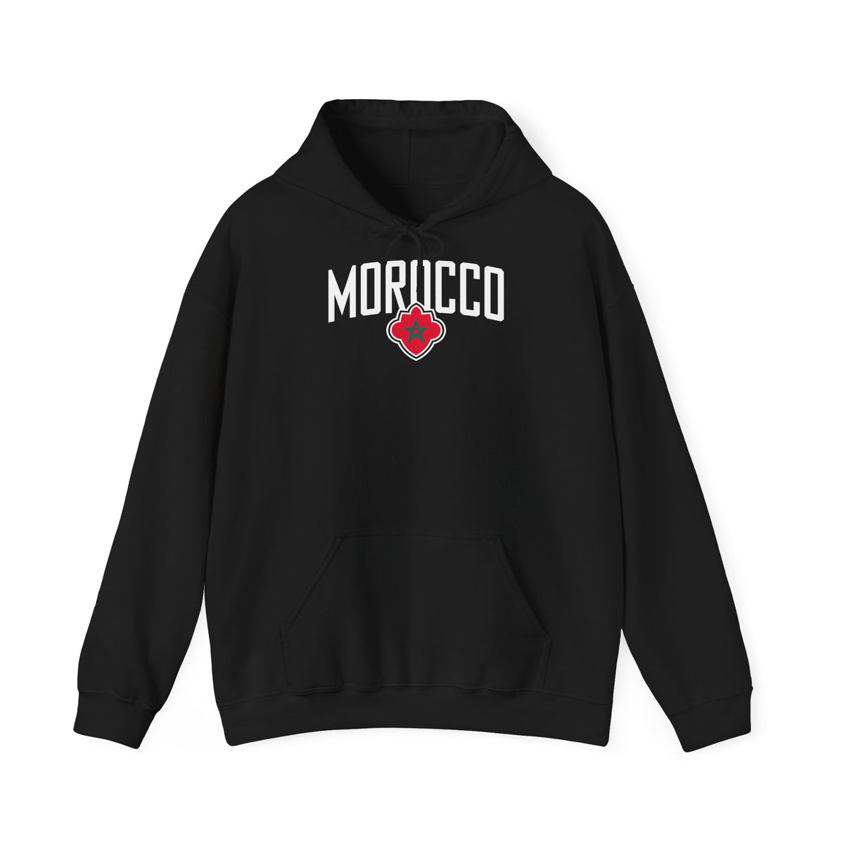 Stemma hooligan del Marocco, bandiera del Marocco, tifoso di calcio, sport, idea regalo - Felpa con cappuccio unisex