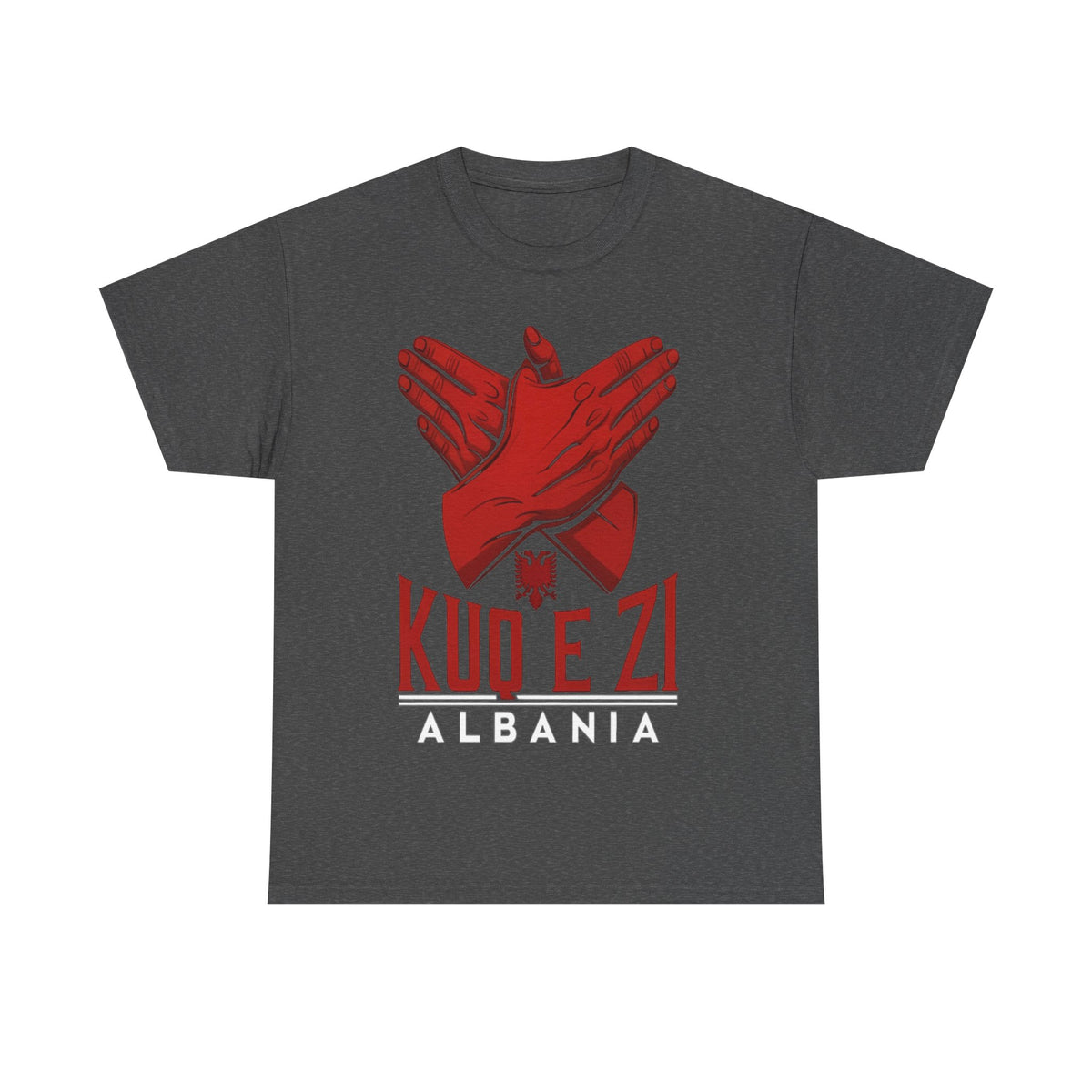 Albania 'Kuo e Zi' Red Eagle Flagge Haimat Wappen - Unisex T-Shirt