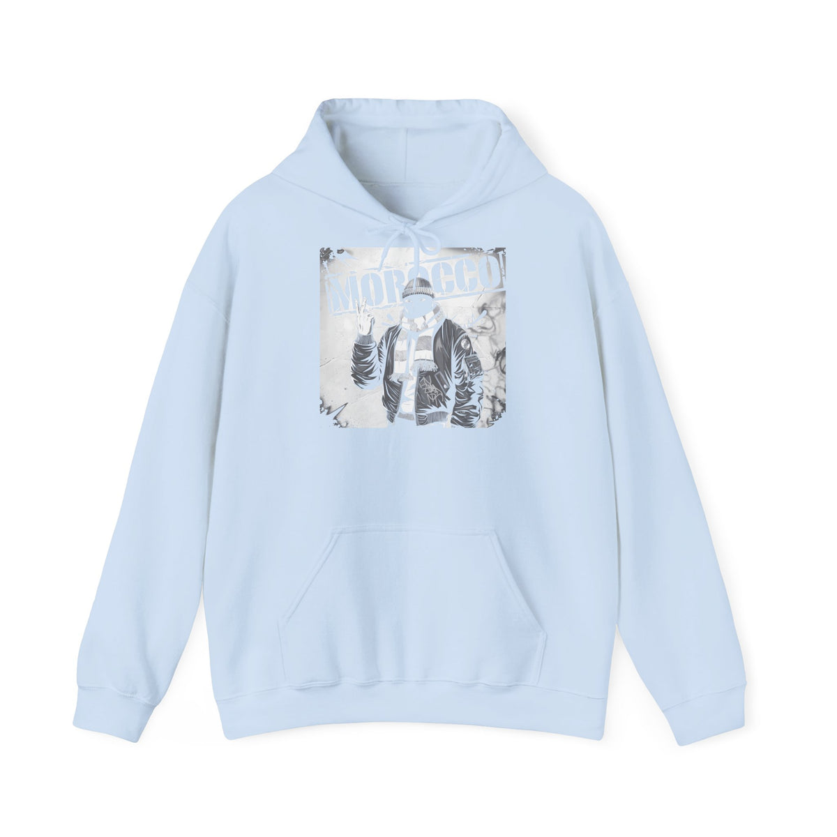 Stemma hooligan del Marocco, bandiera del Marocco, tifoso di calcio, sport, idea regalo - Felpa con cappuccio unisex